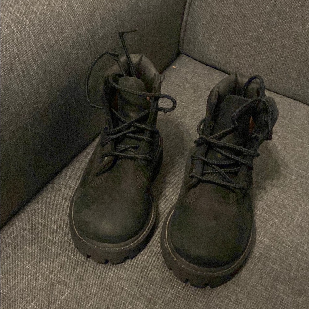 Kids Black Boots
